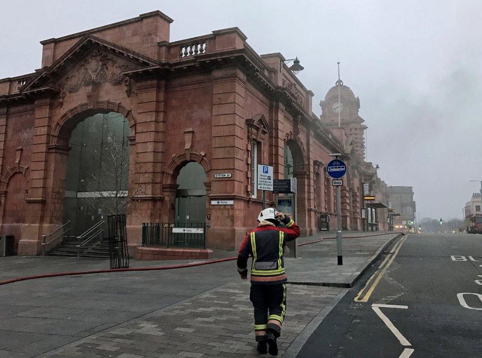 Nottingham station on 12 January