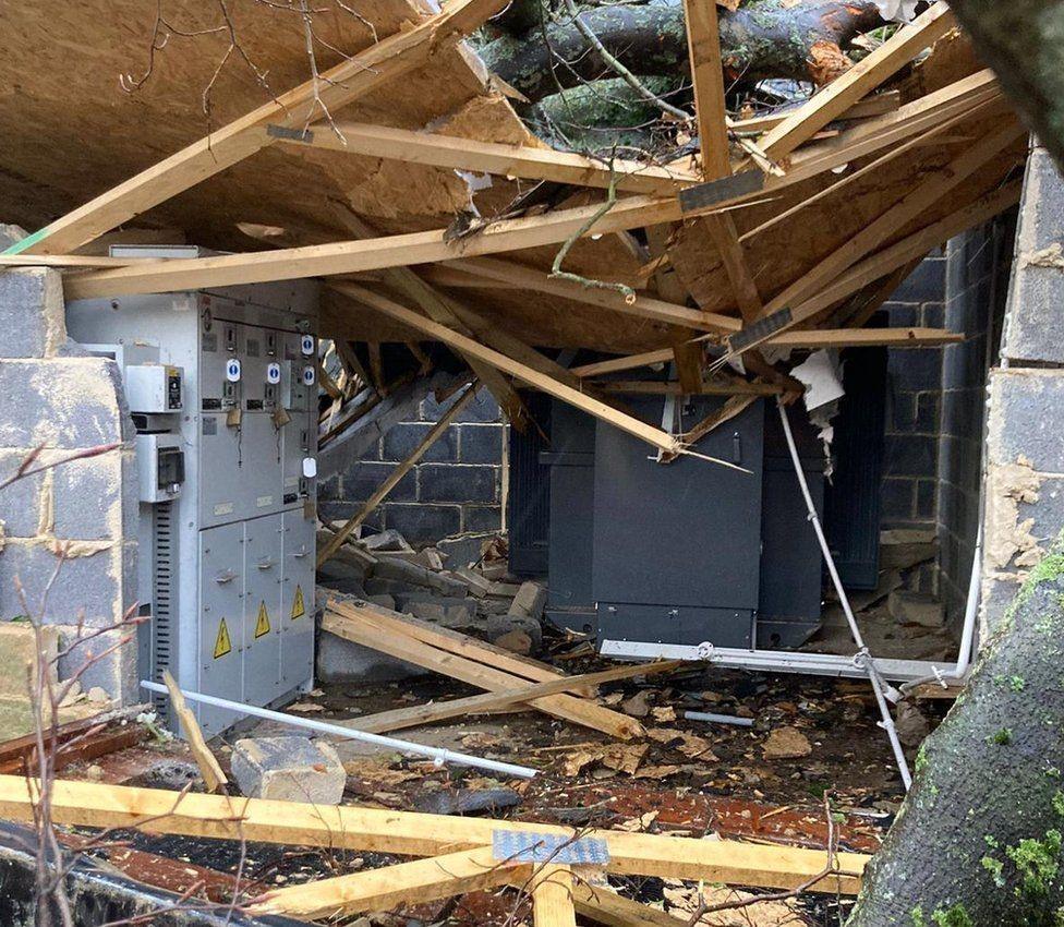 Damage has been caused to power equipment across the north of England and Scotland