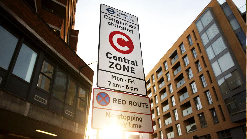 Congestion charge sign