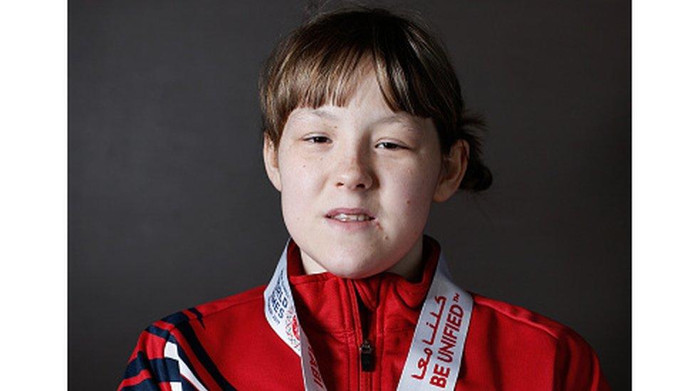 bethany holding her medal