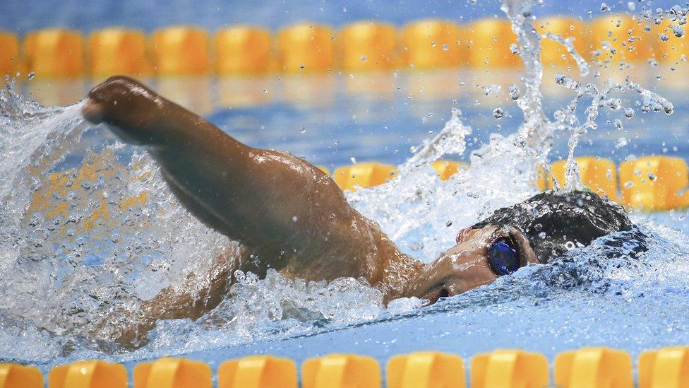 Rio Paralympics - Swimming - Men's 200m Freestyle - S5 - Olympic Stadium - Rio de Janeiro, Brazil - 08/09/2016. Daniel Dias of Brazil competes