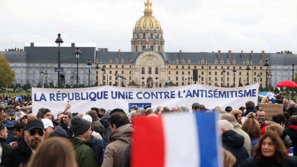 March against antisemitism in Paris, 12 November