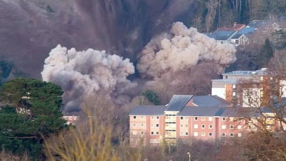 WW2 bomb detonation in Exeter