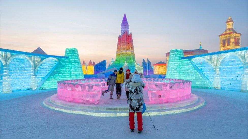 people-attending-the-ice-and-snow-sculpture-festival