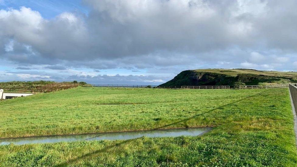 The view from the roof of the Giant's Causeway Visitors' Centre