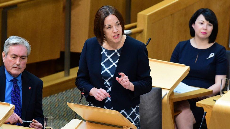 Kezia Dugdale in parliament