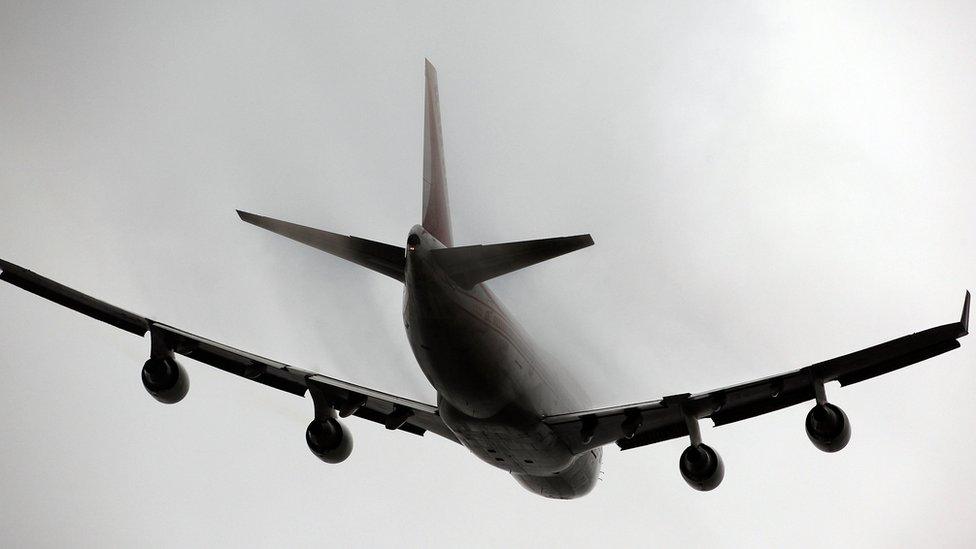 Aircraft taking off from Heathrow Airport