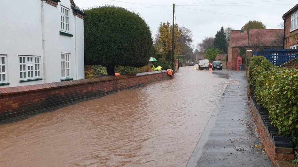 Flooding in Main Street, Woodborough