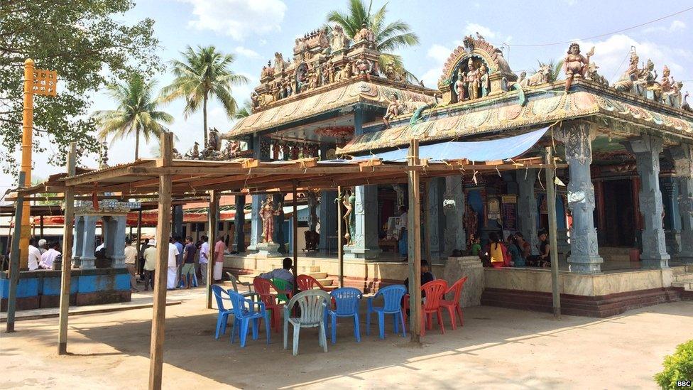 A Hindu temple in Moreh, where expatriate Burmese Tamils settled