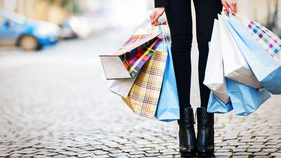 Woman with shopping bags