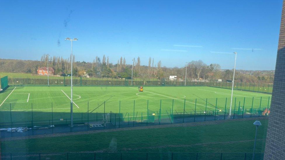 The new pitch at Kings Langley School