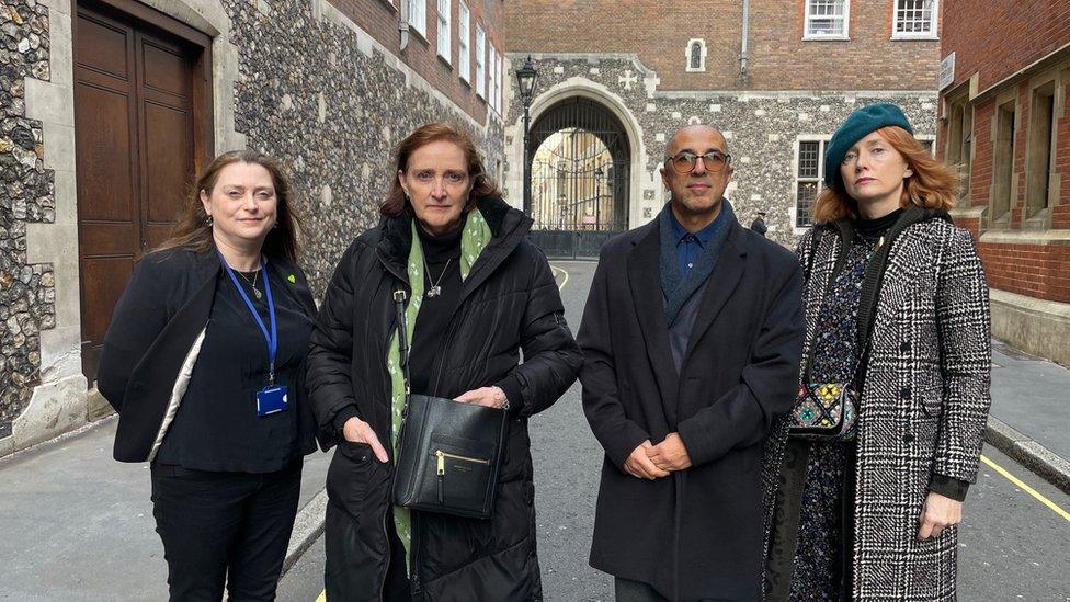 Cllr Clare Simmons, Former MP Emma Dent Coad, LW Estate Residents Assoc Abbas Dadou, Melanie Juno Wolfe,