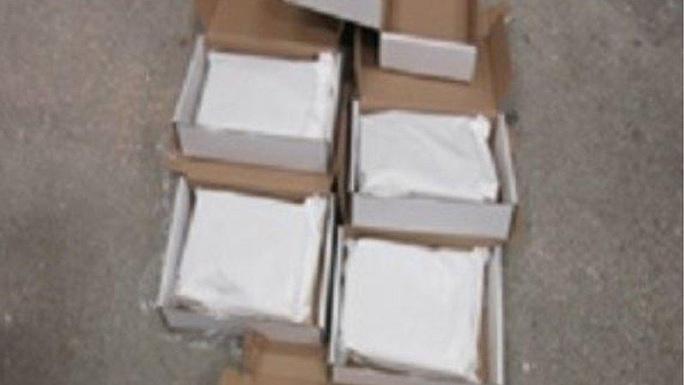 Packages of cocaine