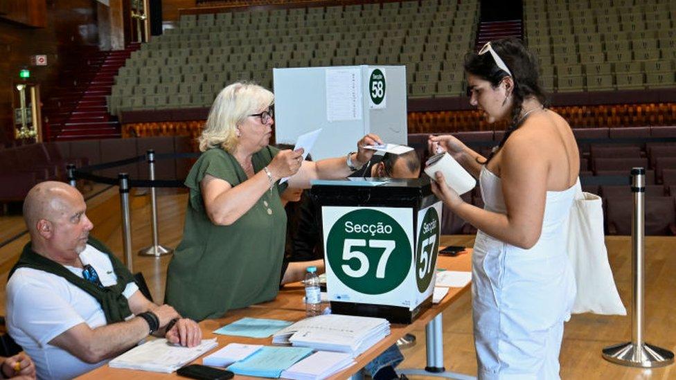 Voting takes place in Lisbon in Portugal on 2 June 2024