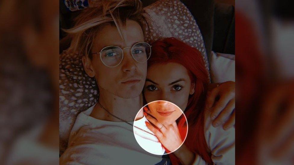 Joe and Dianne with the ring highlighted.