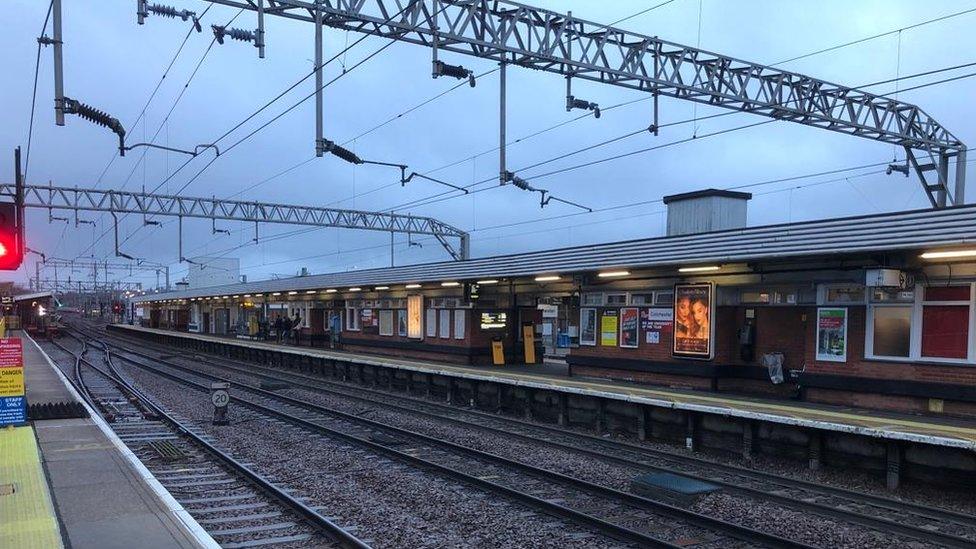 Colchester station platform