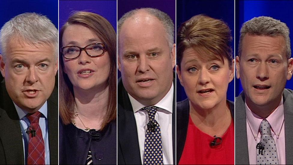 Carwyn Jones, Kirsty Williams, Andrew RT Davies, Leanne Wood, Nathan Gill