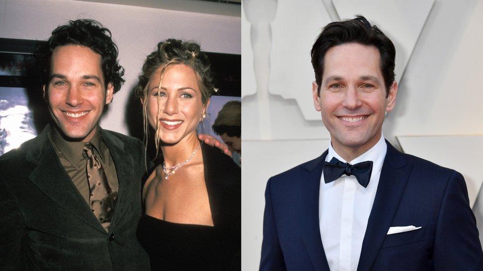 Paul Rudd with Jennifer Aniston, and Paul Rudd at the 91st Oscars