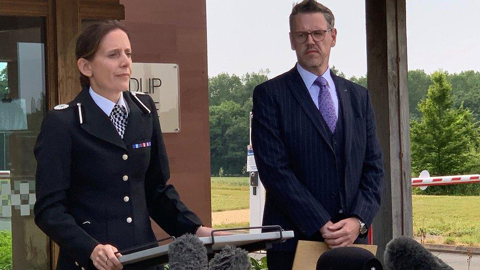 West Mercia Police Assistant Chief Constable Rachel Jones (left) and the force's police and crime commissioner John Campion (right)