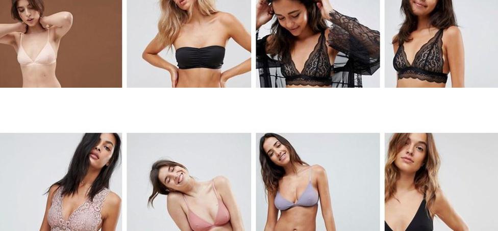 A shot of models on the asos website