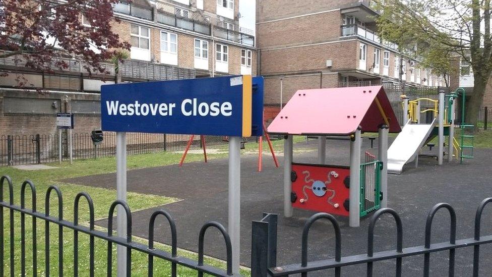 Westover Close in Sutton, south west London, where six year old Ellie Butler died from her injuries.