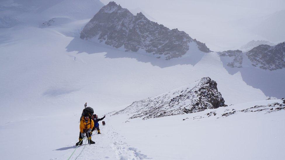 Climbers on Mount Vinson