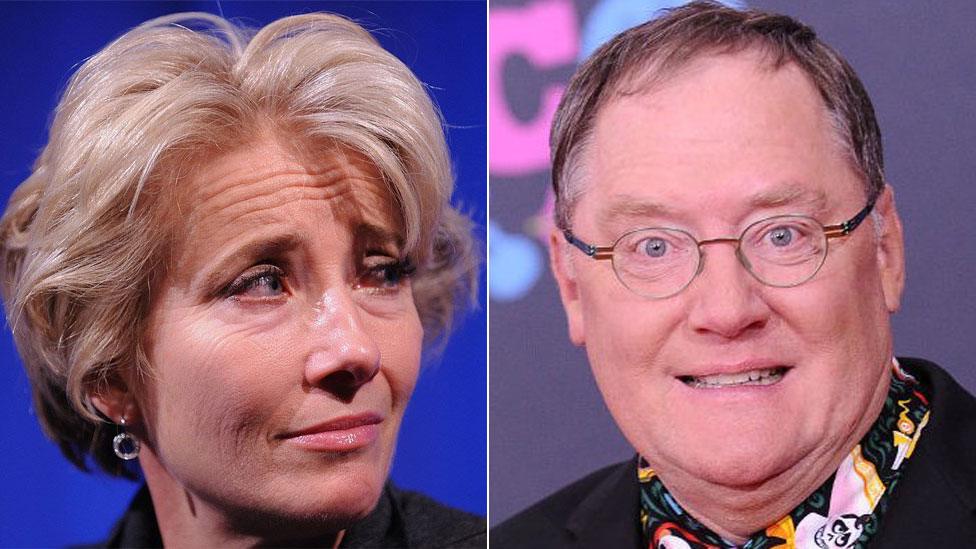 Emma Thompson and John Lasseter