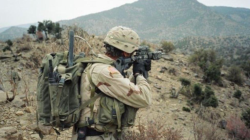 US troops in Afghanistan in 2003