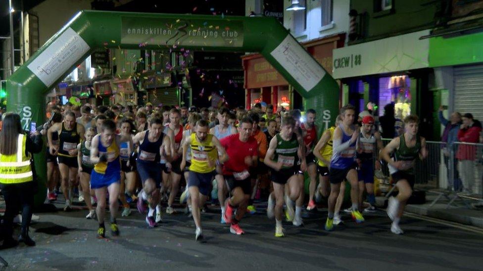 Runner at the starting line