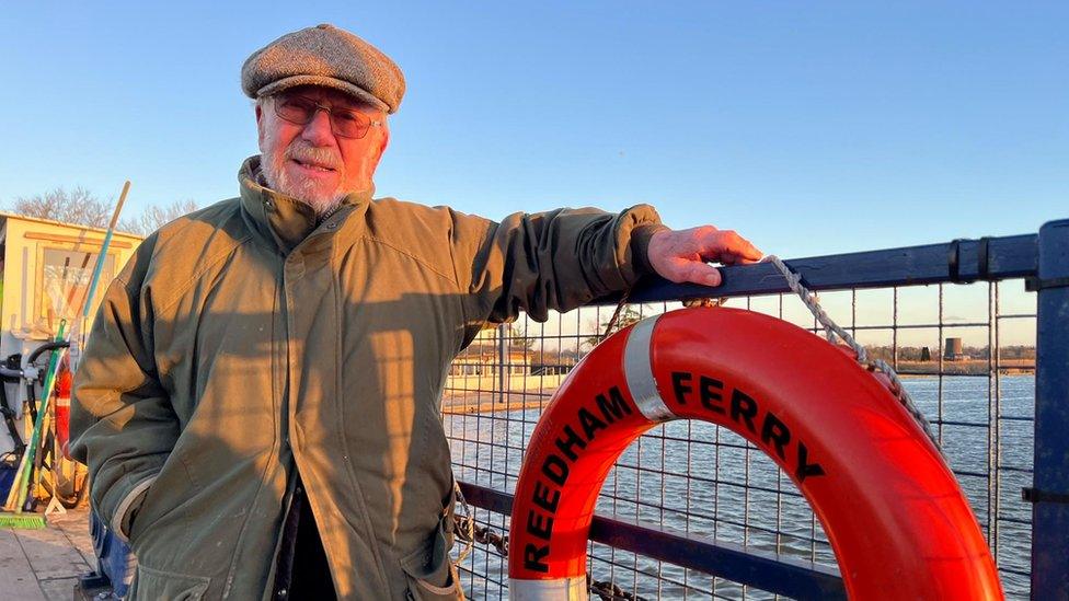 David Archer at the Reedham Ferry on the River Yare in Norfolk