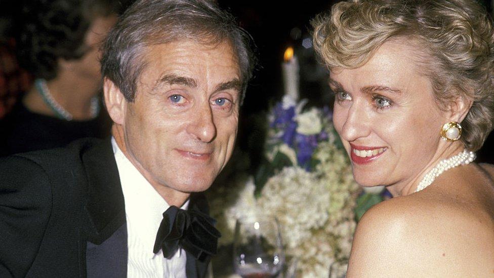 Harold Evans and Tina Brown attend Oxford University Fundraiser Dinner in 1989 in New York City