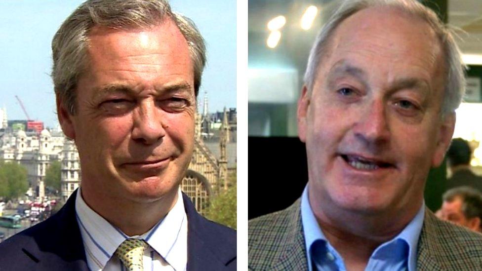 Nigel Farage and Neil Hamilton