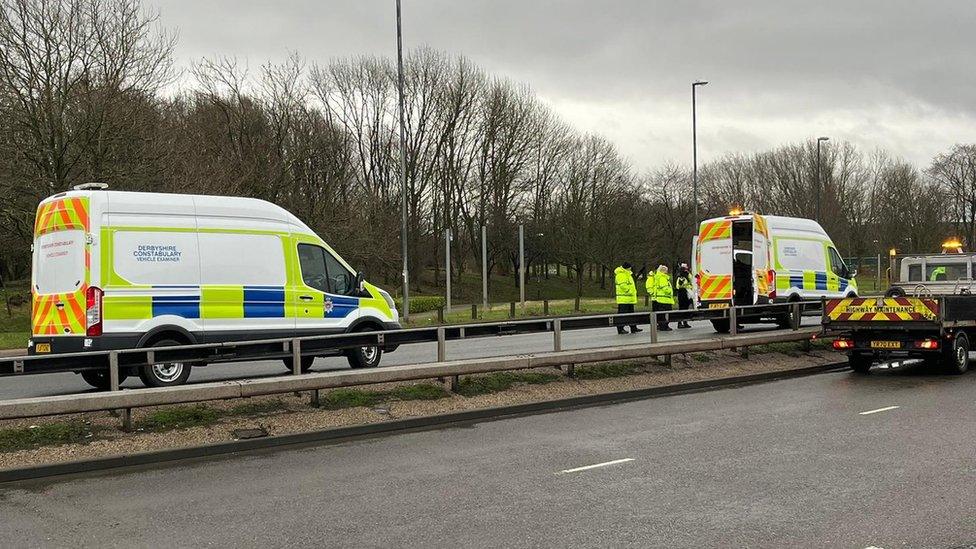 Police in Derby city centre