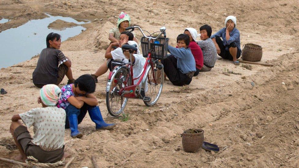 Farm workers in North Korea in 2012