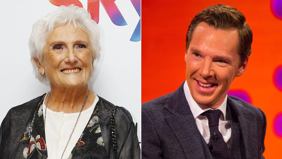 Beryl Vertue and Benedict Cumberbatch