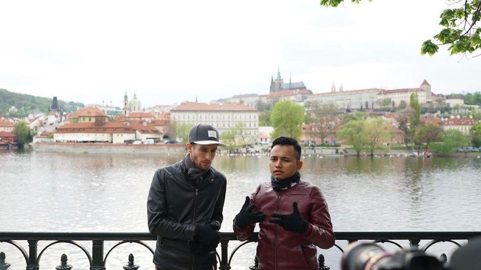 During filming of 'Haramain Backpackers - Trans Siberian'