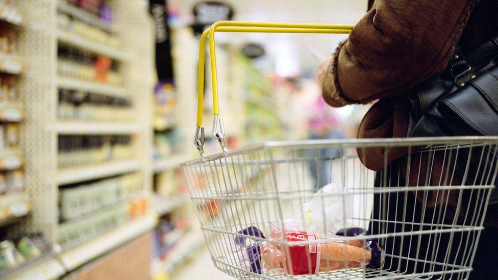 Woman in supermarket