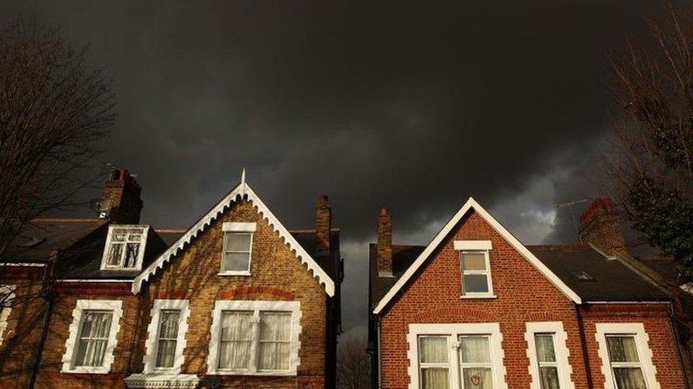 Houses and clouds