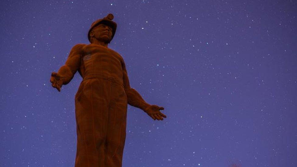 Master of all he surveys...Jon Williams captured this stunning image of the Guardian Of The Valleys monument in Six Bells, Abertillery.