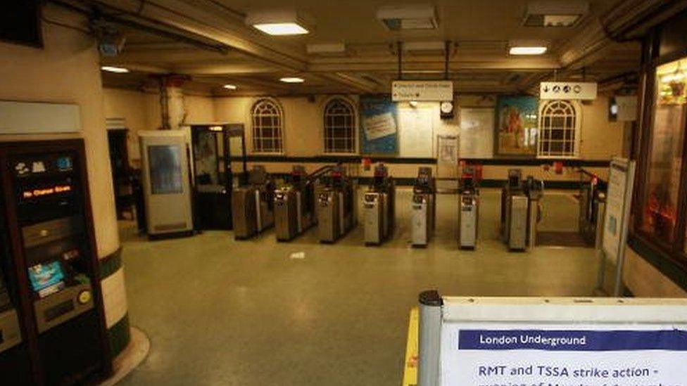 Closed tube station