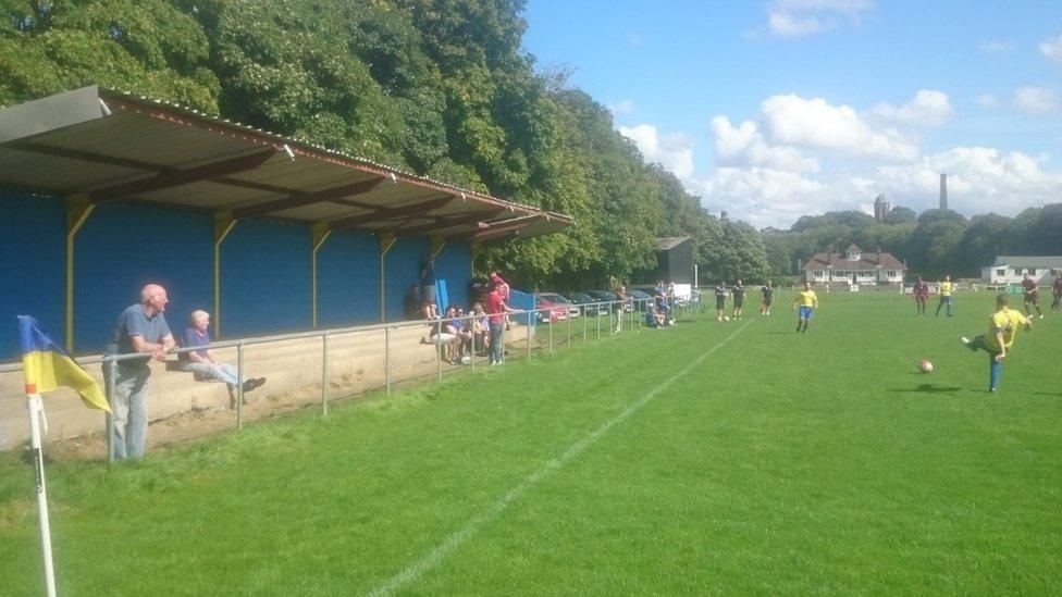 One of Anders' favourite grounds: Salts FC in West Yorkshire