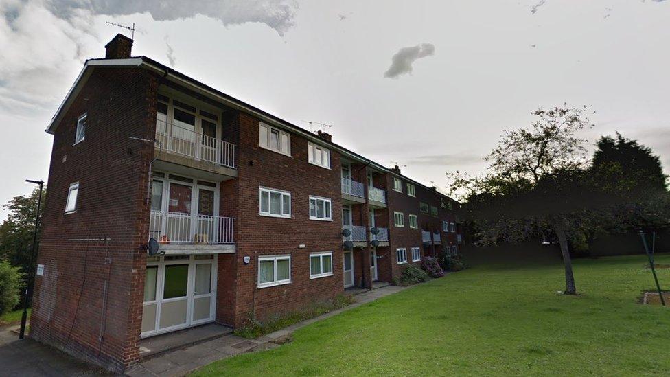 Block of flats on Brimmesfield Close, Sheffield