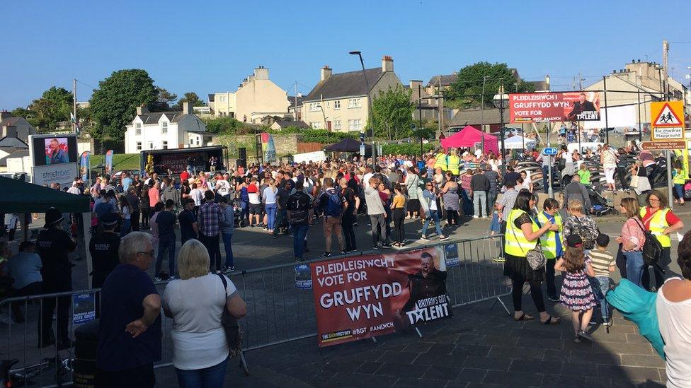 The town has turned out to support Gruffydd