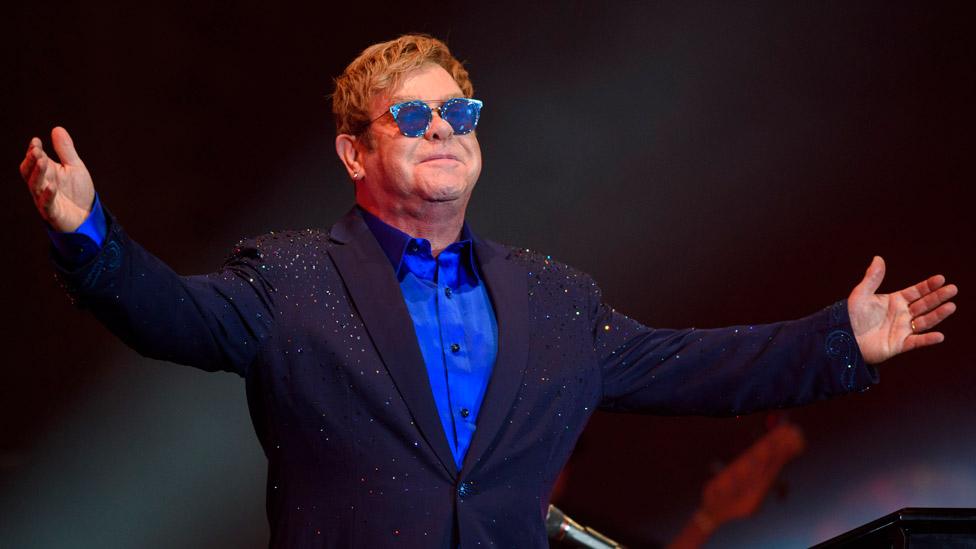 Sir Elton John on stage