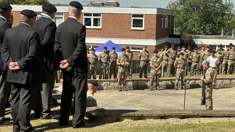 Falklands/Stills from parade at Invicta Barracks Maidstone./644739/525