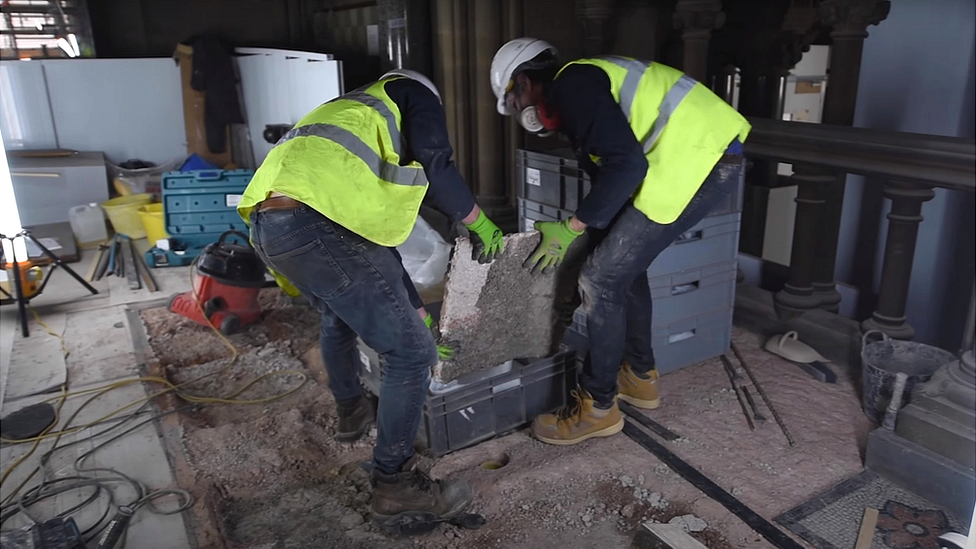 Workers in Manchester Town Hall