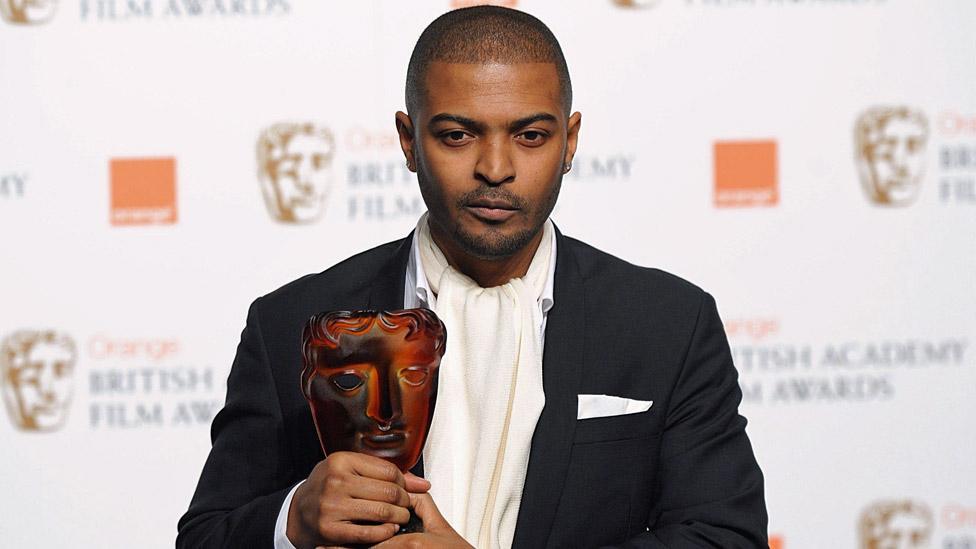 Noel Clarke with his Bafta for Rising Star in 2009