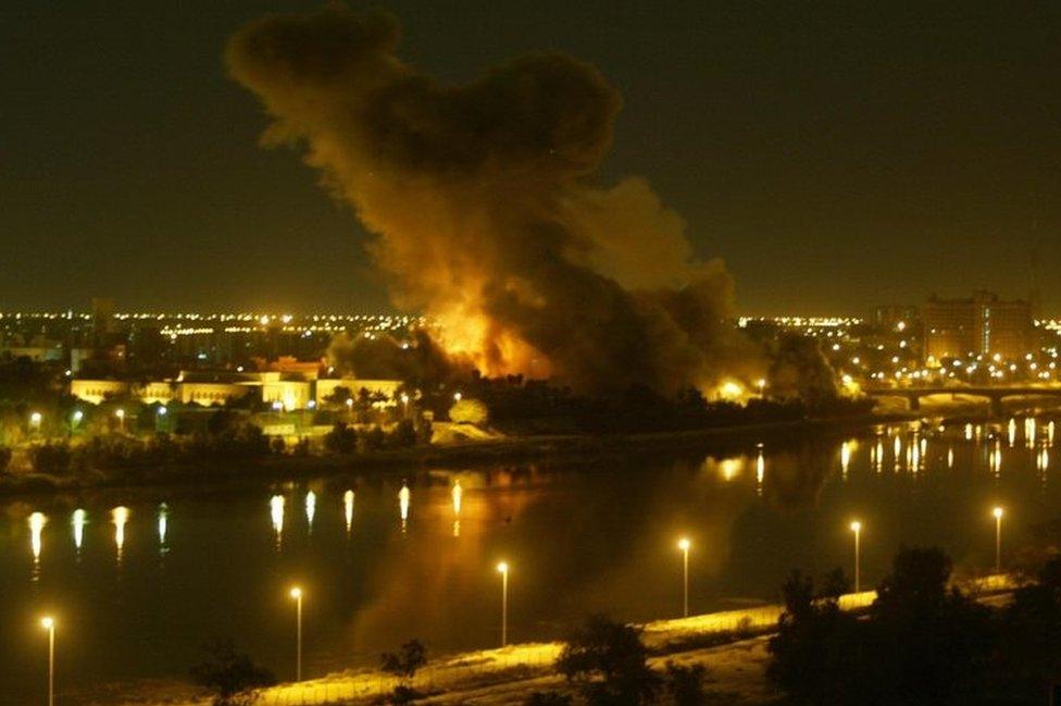 Air-raid on Baghdad, March 2003