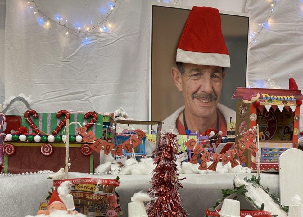 Christmas display in memory of Ian Coates