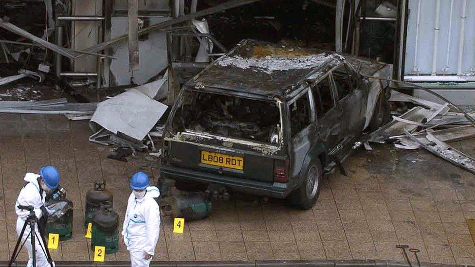 Jeep after Glasgow airport attack